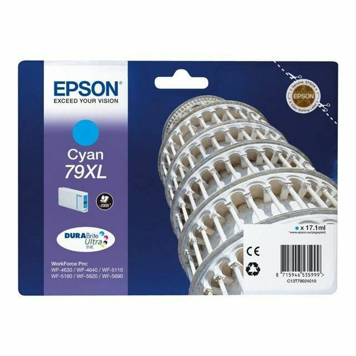 Tinteiro de Tinta Original Epson 79XL Pisa Tower Ciano