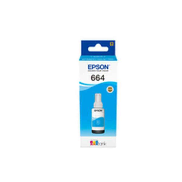 Tinteiro de Tinta Original Epson 664 Ecotank Cyan ink bottle (70ml) Cinzento Ciano