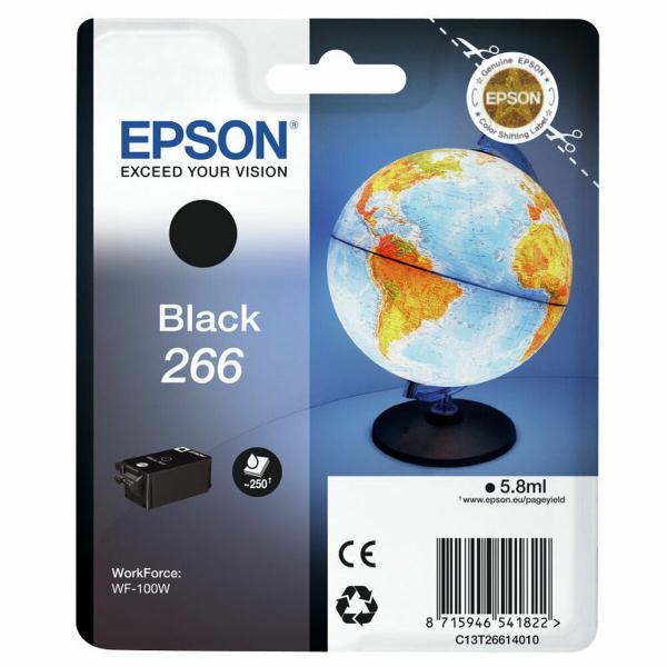Tinteiro de Tinta Original Epson Singlepack Black 266 ink cartridge WF-100W Preto Amarelo