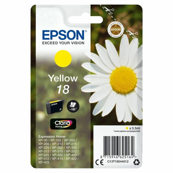 Cartucho Compatível Epson C13T18044012 Amarelo