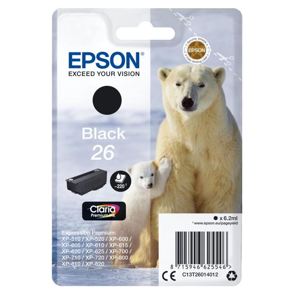 Tinteiro de Tinta Original Epson T2601 Preto