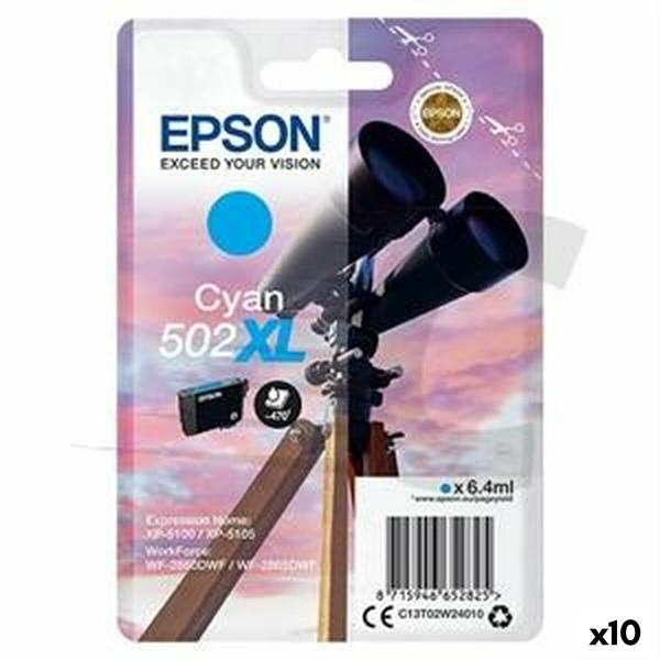 Tinteiro de Tinta Original Epson XP-5100 5105 WF2860DWF 2865DWF Ciano (10 Unidades)