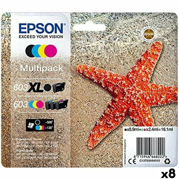 Tinteiro de Tinta Original Epson Preto/Ciano/Magenta/Amarelo (8 Unidades)