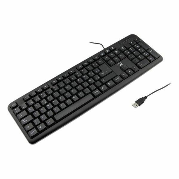 Teclado Ewent EW3109 PS/2 USB Preto