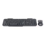 Teclado e Rato GEMBIRD KBS-WM-02 Preto Monocromática QWERTY Qwerty US