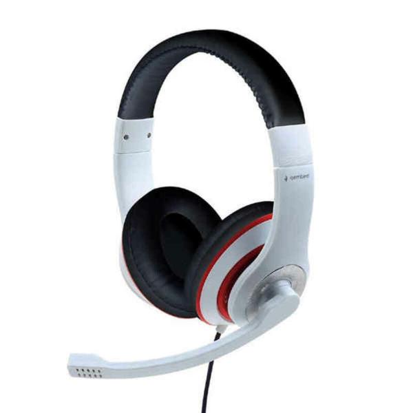 Auriculares com microfone GEMBIRD MHS-03-WTRDBK Branco