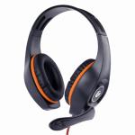 Auriculares com microfone GEMBIRD GHS-05-O Laranja Preto/Laranja