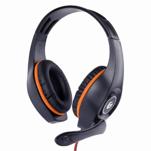 Auriculares com microfone GEMBIRD GHS-05-O Laranja Preto/Laranja