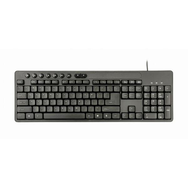 Teclado e Rato GEMBIRD KBS-UM-04 Preto Monocromática QWERTY Qwerty US