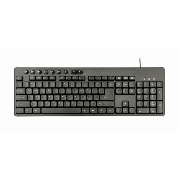 Teclado e Rato GEMBIRD KBS-UM-04 Preto Monocromática QWERTY Qwerty US