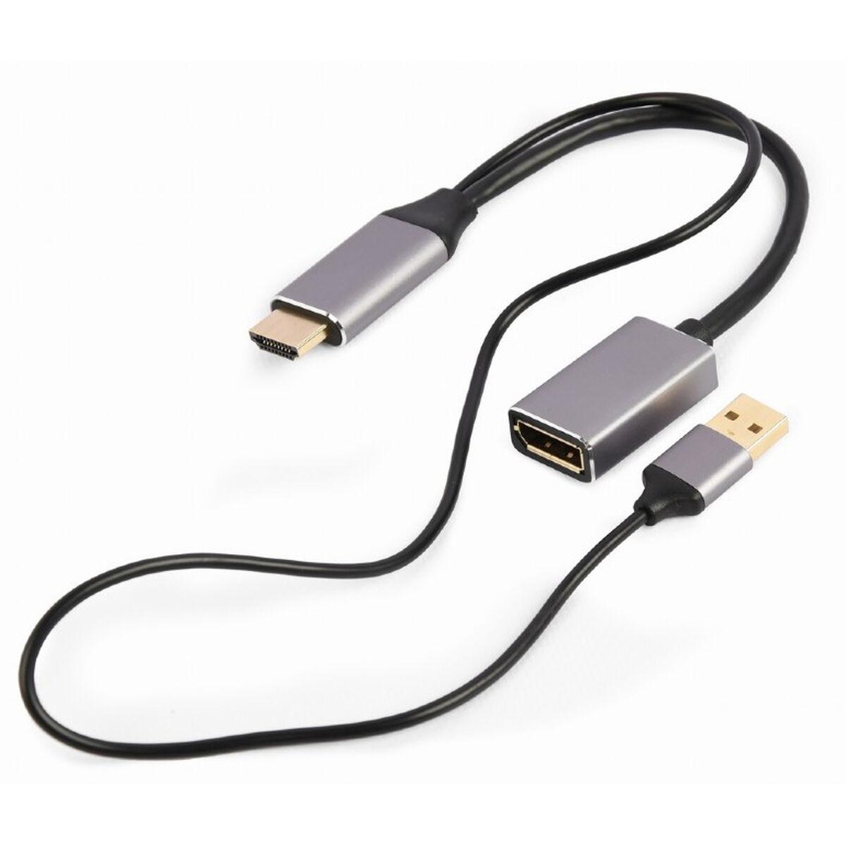 Adaptador DisplayPort para HDMI GEMBIRD A-HDMIM-DPF-02 Preto 4K Ultra HD