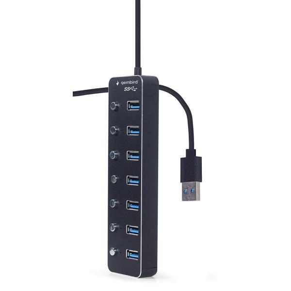Hub USB GEMBIRD UHB-U3P7P-01 Preto