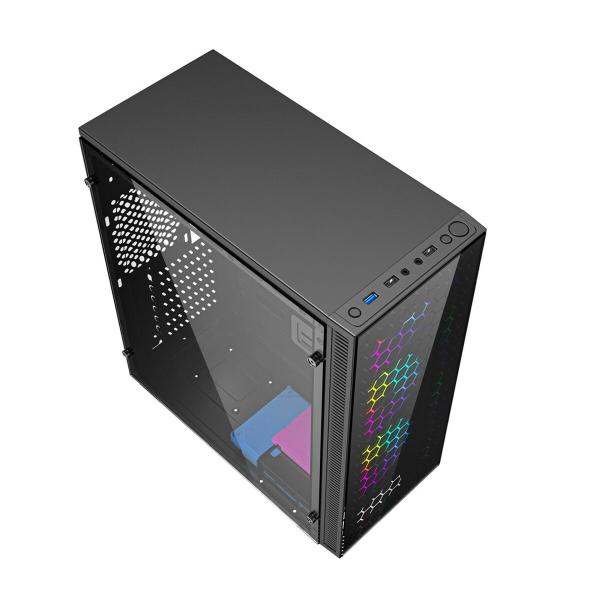 Caixa Semitorre ATX GEMBIRD CCC-FC-500 Preto Multicolor