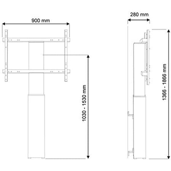 Suporte TV Neomounts PLASMA-W2250BLACK 42" 100" 130 Kg