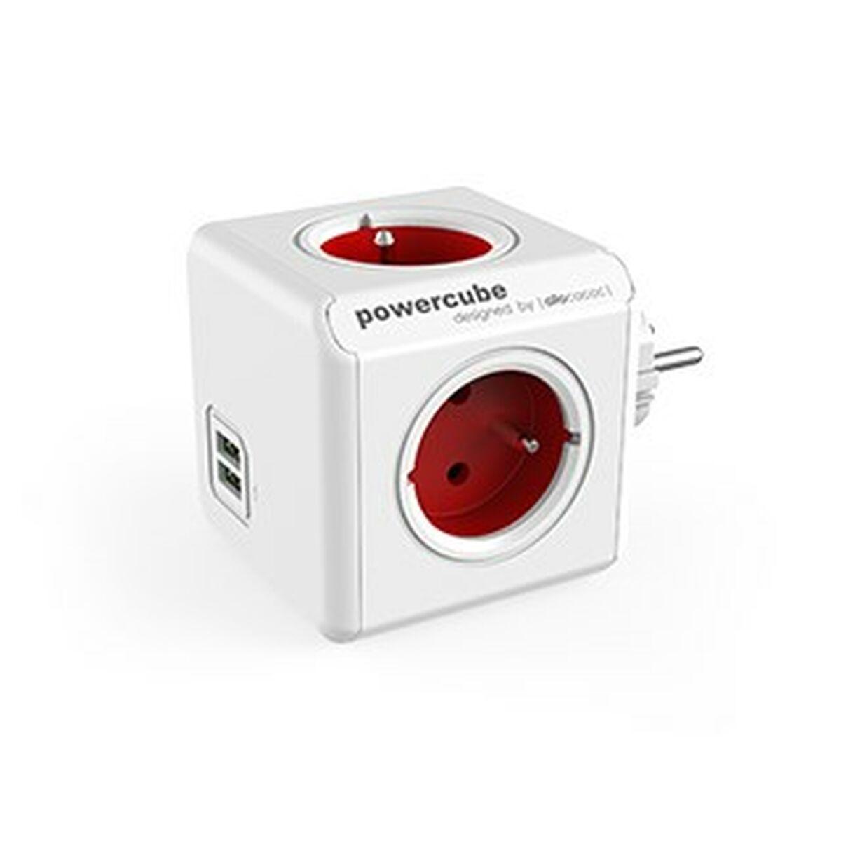 Extensão em Cubo Allocacoc PowerCube Original USB Type E Vermelho