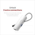 Hub USB Linq Byelements LQ49031 Branco Cinzento