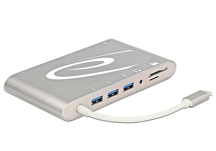 Hub USB C 10 em 1 (Cinzento) - DELOCK