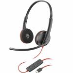 Auriculares com microfone Poly 8X228A6 Preto