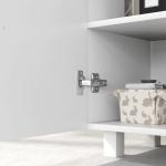 Móvel para Lavatório Pousar com 2 Portas de MDF 2 Prateleiras e Sistema Anti - Tombo para Casa de Banho 60x35x60 cm Branco