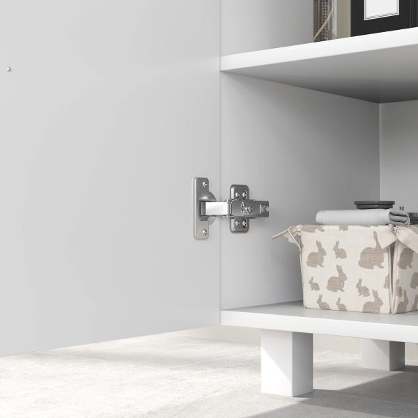 Móvel para Lavatório Pousar com 2 Portas de MDF 2 Prateleiras e Sistema Anti - Tombo para Casa de Banho 60x35x60 cm Branco
