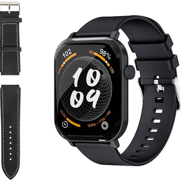 Smartwatch AMOLED 2,06 X18 IP68 c/ 2 Braceletes (Preto) - BLOW