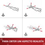Árvore de Natal 180 cm Árvore de Natal Artificial com Luzes LED Fibra Óptica 230 Ramos de PVC e Suporte Metálico Ø82x180 cm Verde