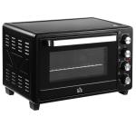 Mini Forno Elétrico de 32L 1600W com 3 Modos de Aquecimento Temperatura até 230 °C Temporizador Bandeja de Assar Ajustável em 3 Níveis 52,2x38,1x33,5cm Preto