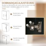 Armário de Cozinha com 1 Gaveta 3 Portas e Armazenamento Aberto Estilo Moderno 119x41x180cm Preto