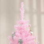Árvore de Natal Artificial 180cm Ignífugo com 390 Ramos de PVC Decoração de Natal para Interiores Rosa