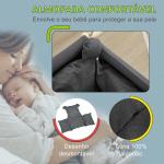 Baloiço para Bebés de 9 - 36 Meses com Cordas Ajustáveis e Assento Acolchoado 40x40x110 - 180 cm Cinza Escuro