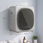 Máquina de Secar Roupa de Exaustão 4 kg 800 W com Ecrã Tátil, Controlo de Tempo e Temperatura, Função Anti - rugas, Prata