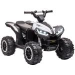 Quadriciclo Elétrico para Crianças de 3 - 5 Anos Veículo Eléctrico a Bateria 12V com 2 Motores 83x53x55,5cm Branco