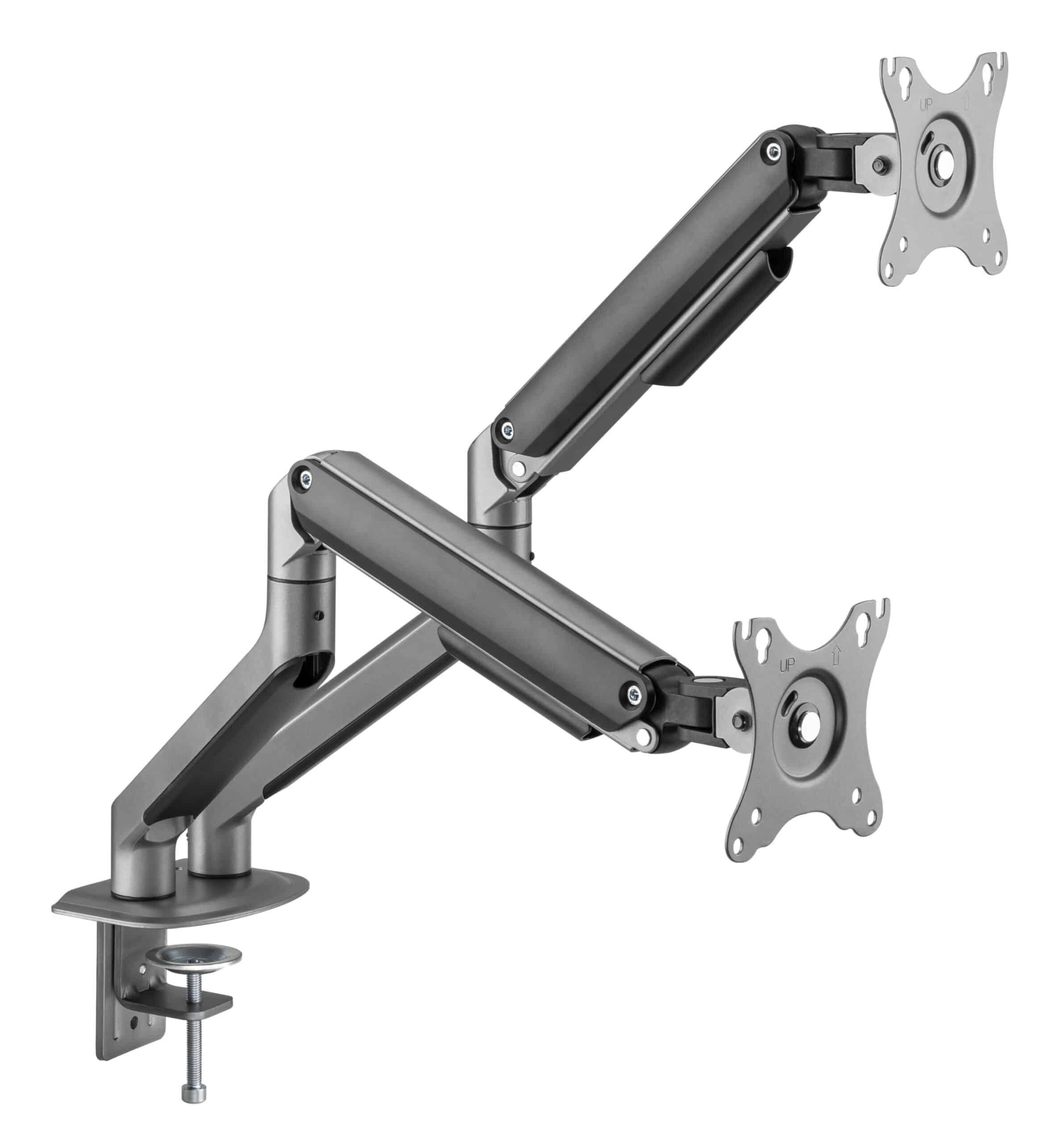 Suporte para 2 Monitores para Secretária 17" a 32" Max 9Kg com Inclinação Full Motion — Recondicionado