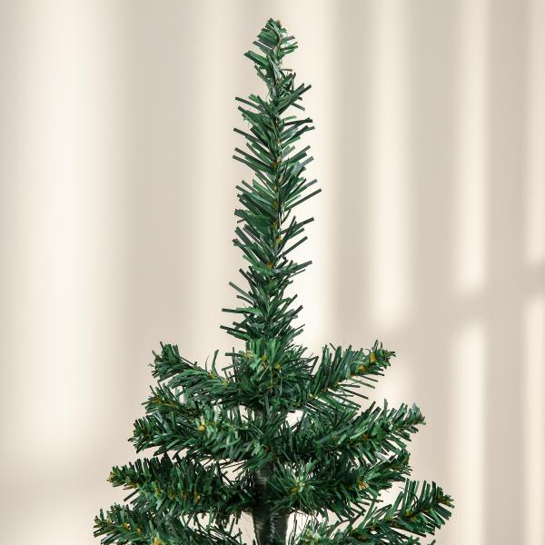 Árvore de Natal Artificial 150cm Ignífugo com 294 Pontas de Ramo PVC Decoração de Natal para Interiores Verde