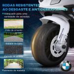 Mota BMW Infantil 6V Elétrica para Crianças 18 - 36 Meses com Faróis Música 2,5km/h Preto 66x37x44 cm