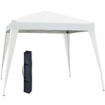 Tenda Dobrável Tenda com Desenho Pop Up para Jardim Campismo Festas Eventos Aço e Oxford 297x297x250 cm Branco