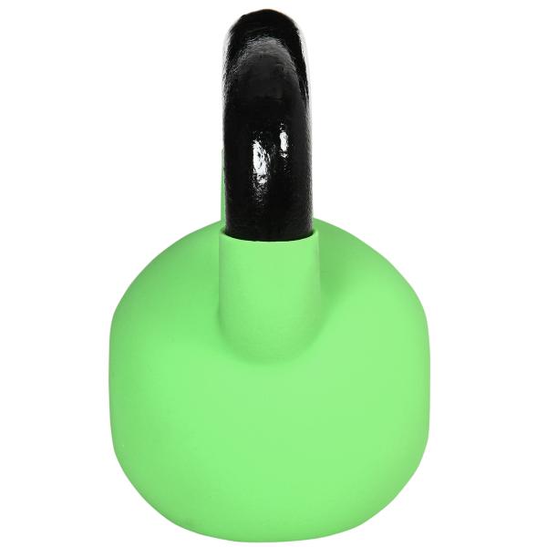 Kettlebell de 12 kg de Ferro Fundido Peso Russo com Revestimento de Neoprene para Treinamento de Força 18x11x20cm Verde