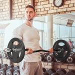 Barra de Pesos de Aço 120 cm Barra Curl EZ Ø50 mm com 2 Grampos Carga 100 kg Barra Olimpica para Discos de Ø5 cm Prata e Preto