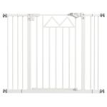Barreira de Segurança Extensível para Animais de Estimação com Fecho Automático e Sistema de Duplo Bloqueio 74 - 100x76 cm Branco
