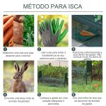 Armadilha com 2 portas para animais vivos Gaiola de captura de metal com alça 100x25x28 cm Verde escuro