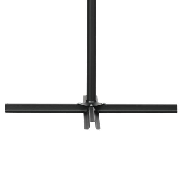 Chapéu de Sol de Jardim Chapéu de Sol Excêntrico com Rede Mosquiteira Manivela e Base Cruzada 295x295x260 cm Bege