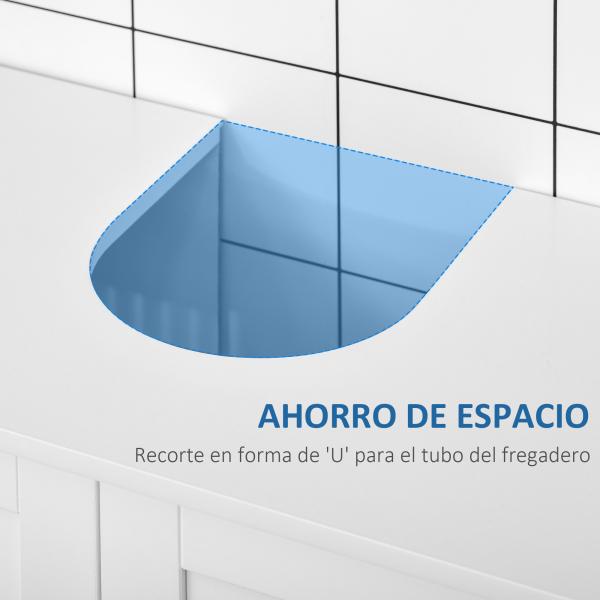 Móvel para Lavatório Armário Casa de Banho de Chão de Madeira com 2 Portas Ventiladas e Prateleira Interior Ajustável Moderno 60x30x60 cm Branco