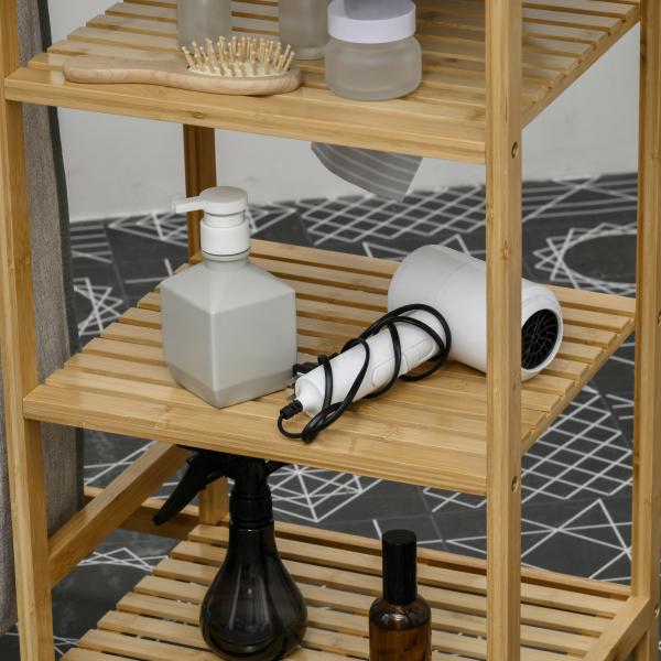 Cesto de Roupa Suja 57,4L com Tábua de Passar Suporte para Ferro 3 Prateleiras e Bolsa Removível 113x34x82 cm Madeira e Cinza