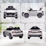 Carro Elétrico para Crianças Carro Audi Q8 Etron Sportback Infantil 12V Faróis Buzina e Música 98x49,5x43 cm Branco