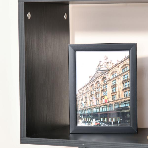 Estante com 6 Prateleiras para Livros em Formato S 80x24x191 cm preto