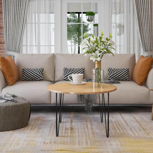 Pernas de mesa tipo pernas de garfo de 4 peças 3 hastes Pés de aço resistentes para móveis com protetores pretos Acessórios incluídos 12x12x71cm