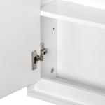 Armário de Casa de Banho com Espelho Móvel Suspenso de Casa de Banho com Prateleira Interior Ajustável 48x14,5x45 cm Branco