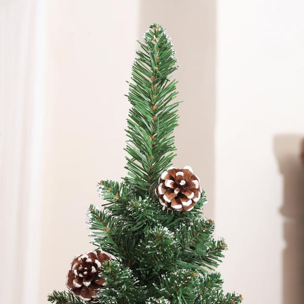 Árvore de Natal 180 cm Árvore de Natal Artificial com 618 Ramos e Suporte de Metal Árvore de Natal para Interior Verde