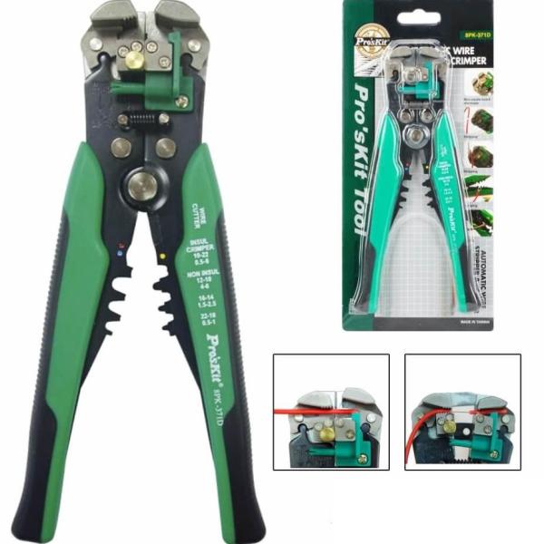Alicate Corte, Descarnador e Cravar Terminais (210mm) - Proskit