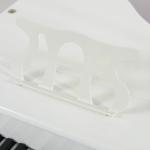 Piano de Cauda Infantil com 30 Teclas Banco Suporte de Partituras Piano para Crianças de MDF Instrumento Musical Educativo 52x50x49cm Branco